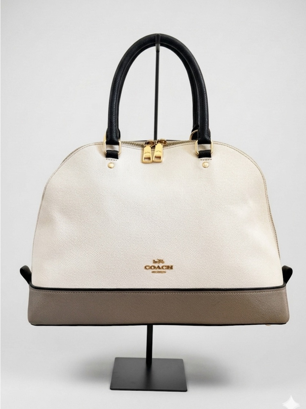 Authentic COACH Sierra Satchel in Colorblock Crossgrain Leather